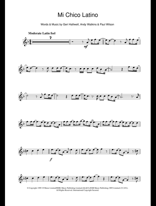 Mi Chico Latino - Geri Halliwell (Clarinet Solo)