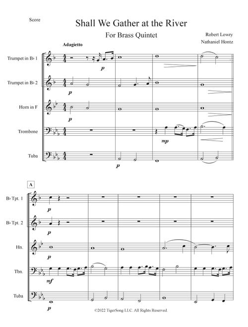 Shall We Gather at the River (Arr. Nathaniel Hontz) - Robert Lowry (Brass Ensemble)