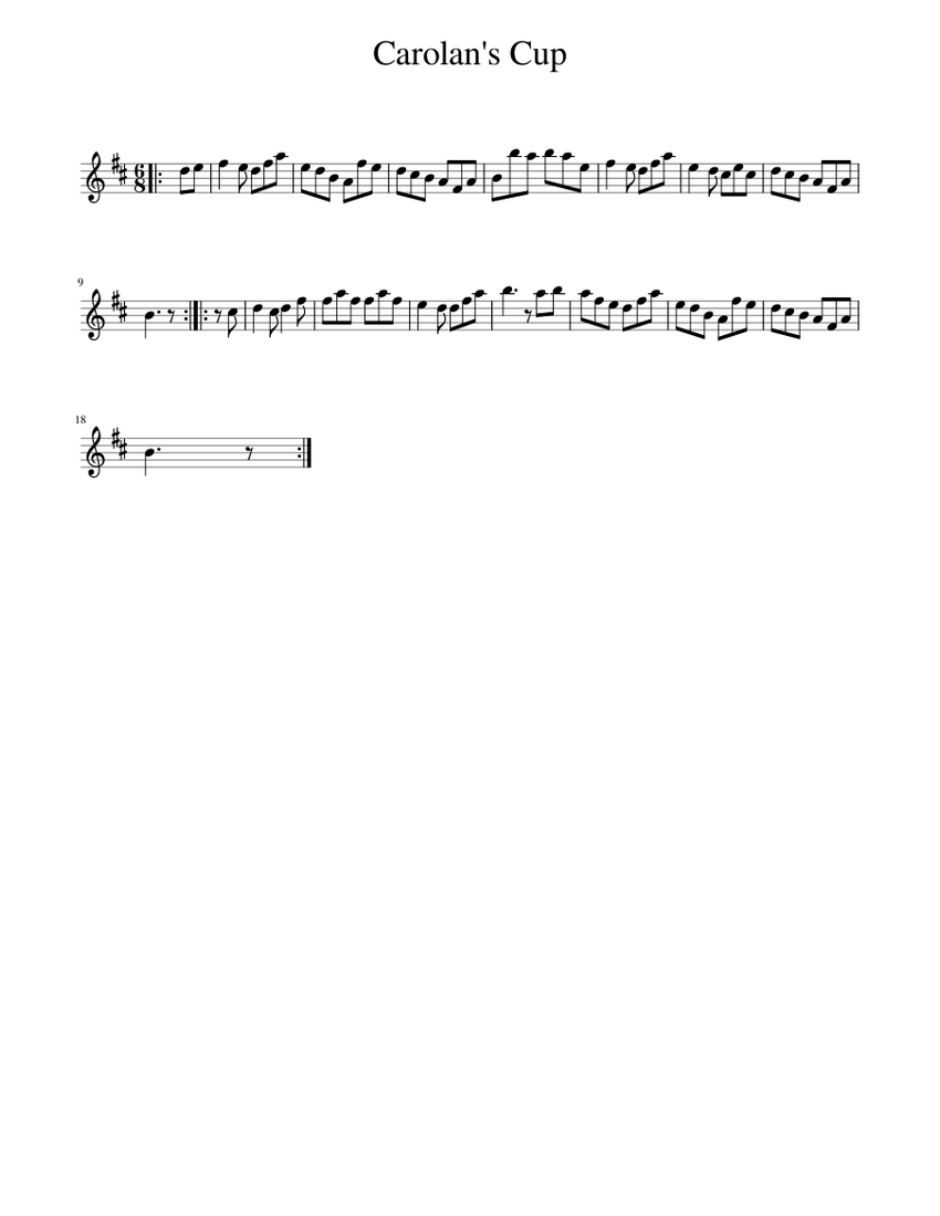 Carolan's Cup Sheet music for Piano (Solo) | Musescore.com