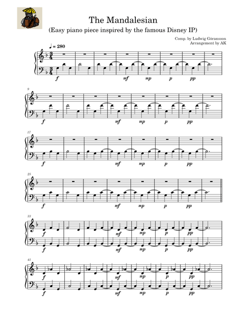 The Mandalesian (Easy Piano)