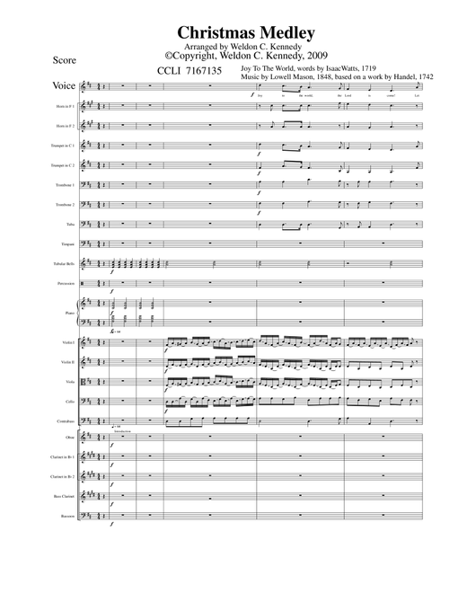 Christmas Medley (Arr. Weldon C. Kennedy) - Weldon C Kennedy (Piano Chords-Lyrics)