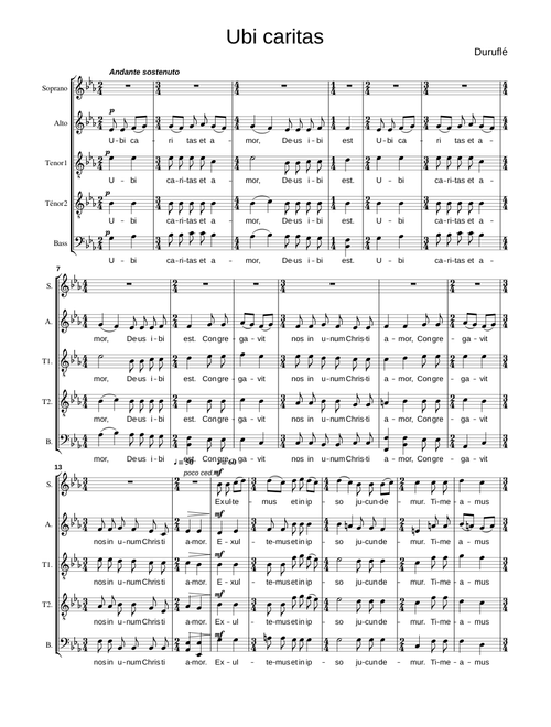 Ubi caritas - Duruflé