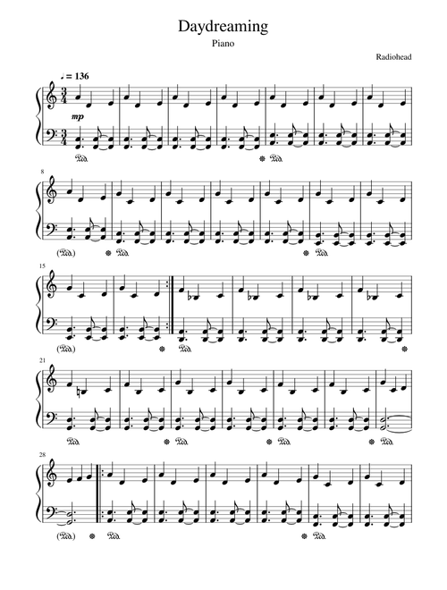 Daydreaming - Piano