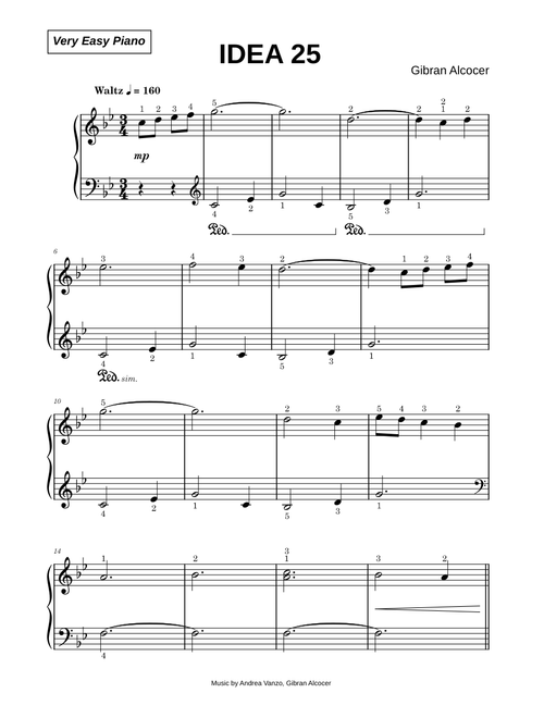Idea 25 - Gibran Alcocer, Andrea Vanzo (Very Easy Piano)