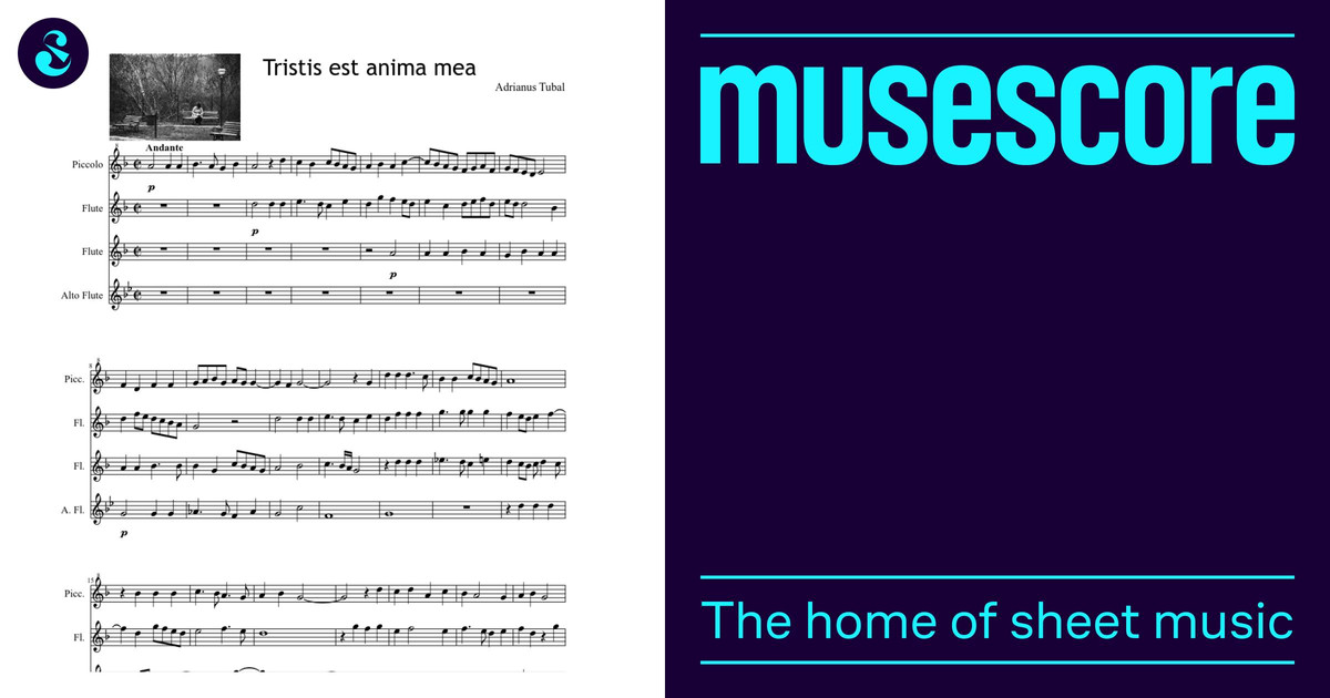 Tristis est anima mea Sheet Music for Flute, Oboe (Mixed Trio) | MuseScore.com Tristis est anima mea