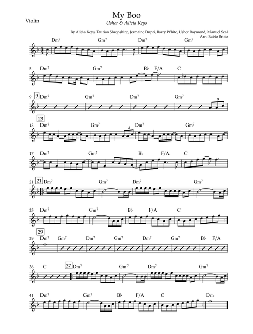 My Boo (Arr. Fabio Britto) - Usher & Alicia Keys (Violin Solo)