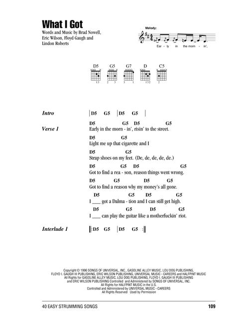What I Got - Sublime (Guitar Chords-Lyrics)
