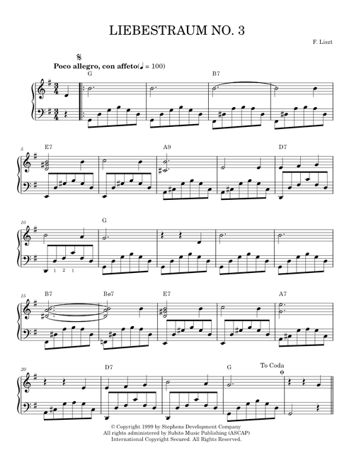 Liebestraum No. 3, S. 541/3 - Franz Liszt (Piano Solo)