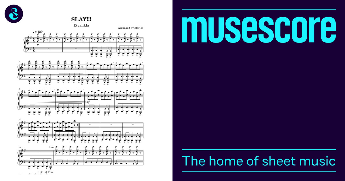 Slay! – Eternklz Sheet Music for Piano (Solo) | MuseScore.com