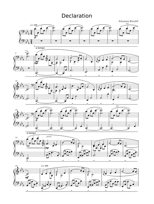 Declaration - Johannes Bornlöf