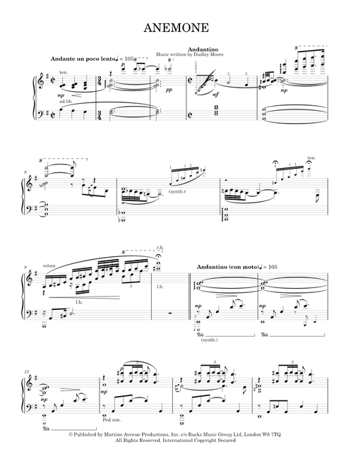 Anemone - Dudley Moore (Solo)