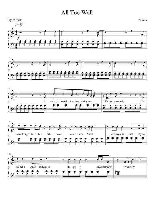 All Too Well – Taylor Swift