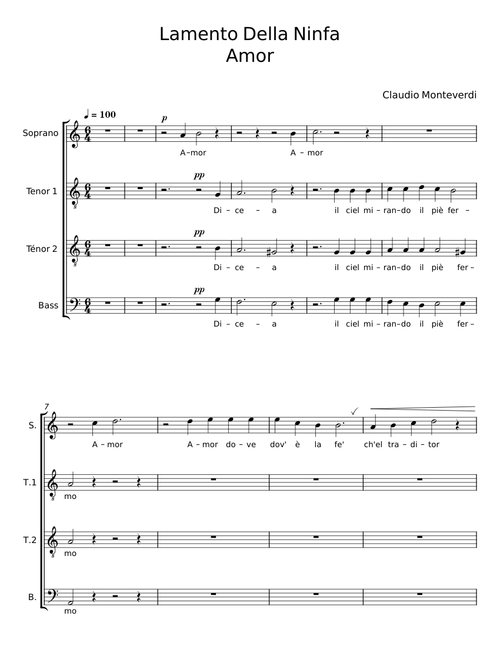 Lamento della ninfa- Amor - Claudio Monteverdi