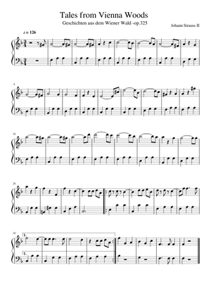 Tales From The Vienna Woods – Johann Strauss Jr. Sheet Music for