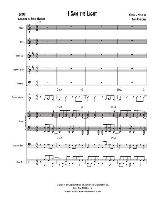 I Saw The Light (Arr. Bruce Muckala) - Hal Ketchum (Jazz Combo)