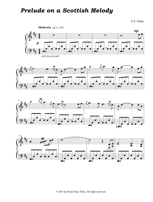Wild Mountain Thyme (Arr. P. F. Tillen) - Scottish Folk Tune (Piano Solo)