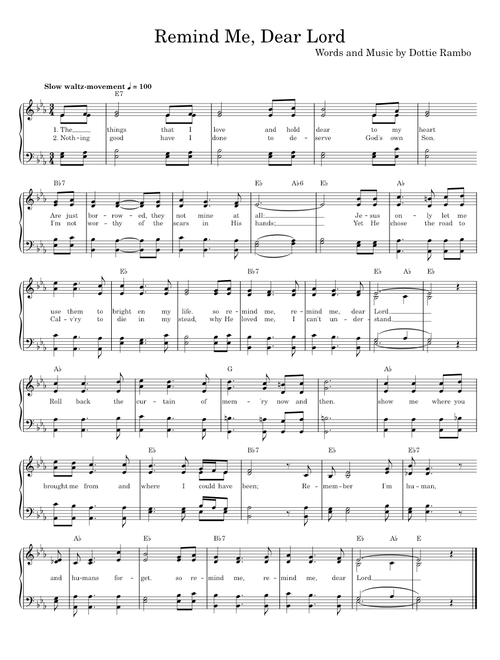 Remind me Dear Lord - Dottie Rambo