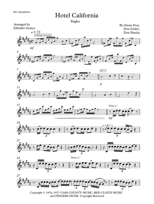 Hotel California (Arr. Ednaldo Gomes) - Eagles (Alto Sax Solo)