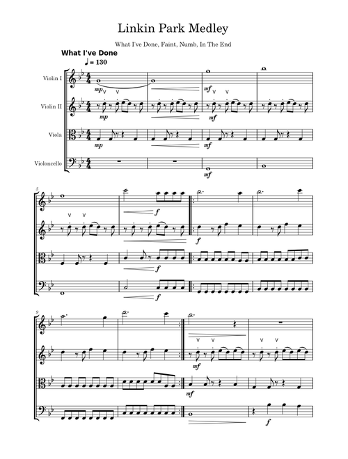 Linkin Park Medley- What I've Done, Faint, Numb, In The End