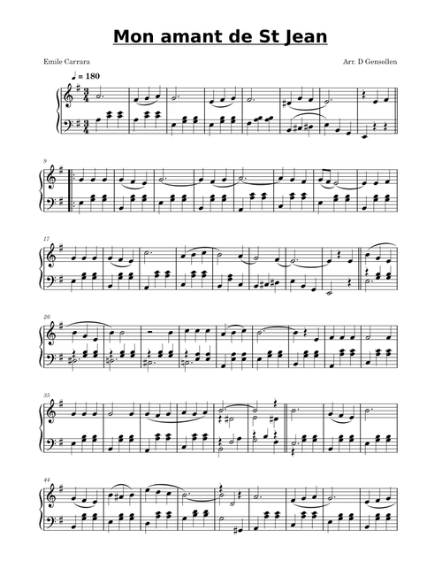 Mon amant de saint-Jean - E. Carrara/arr. GensolD