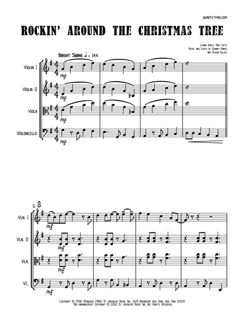 Rockin' Around The Christmas Tree (Arr. Alison Gillies) - Toby Keith (String Ensemble)