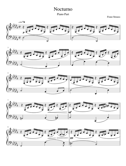 Nocturno Piano Part