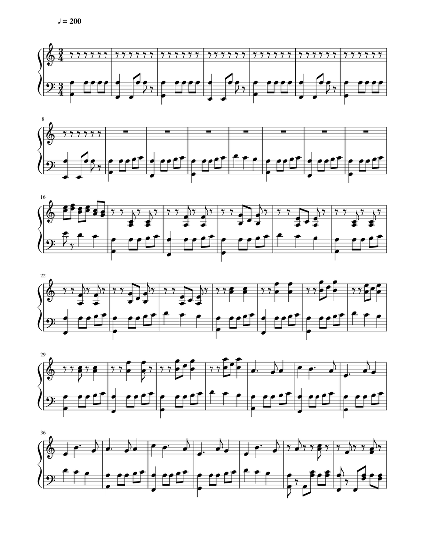 4 Chords Variations Sheet music for Piano (Solo) | Musescore.com