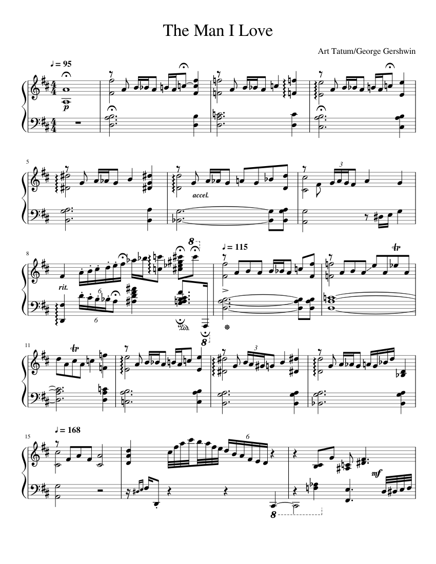 The Man I Love - Art Tatum/George Gershwin Sheet Music for