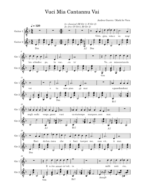 Vuci mia cantannu vai – Andrea Guerra