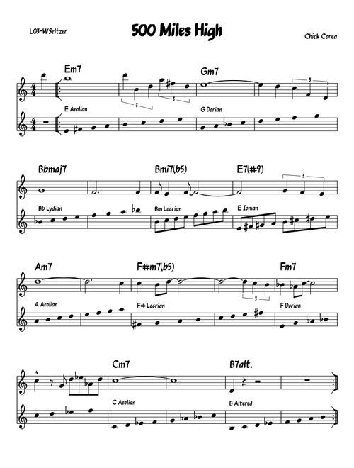 500 Miles High - Coursera Jazz Improv class