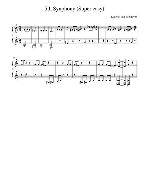 5th Synphony (Super easy)