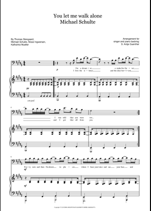 You let me walk - Michael Schulte Sheet Music for Piano (Solo