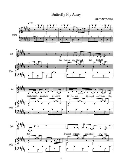 Butterfly Fly Away (Arr. Miley Cyrus & Billy Ray Cyrus) (Piano Vocal)
