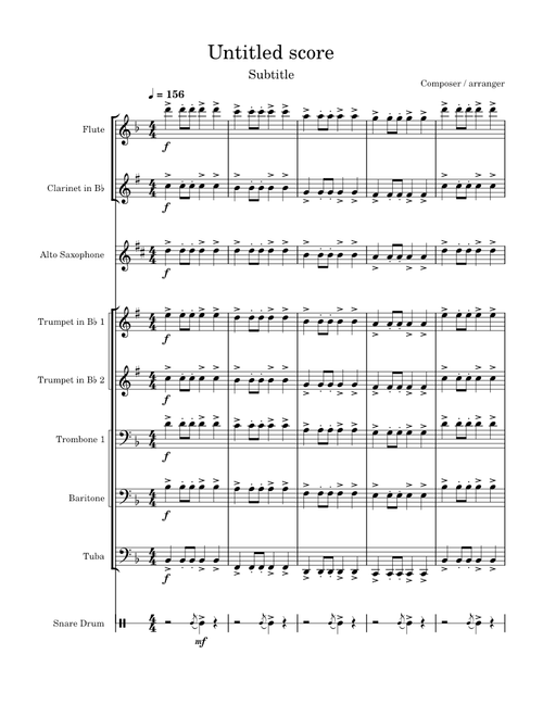 High Hopes Full Score Marching Band