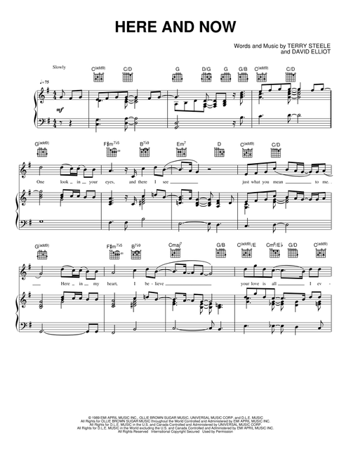Here and Now - Luther Vandross (Piano-Vocal-Guitar)