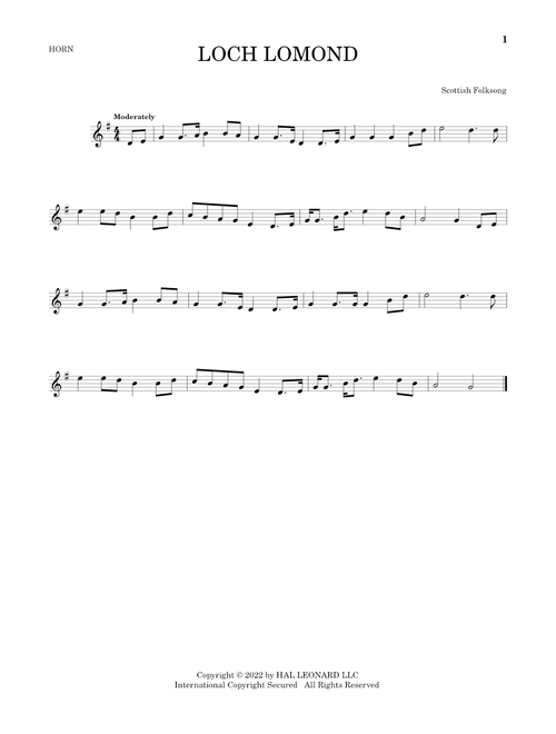 Loch Lomond - Scottish Folksong (French Horn Solo)