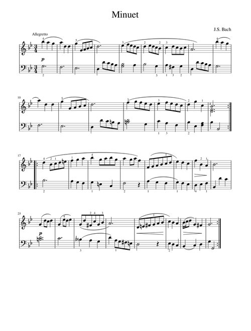 Minuet en sol menor BWV Anh. 115.