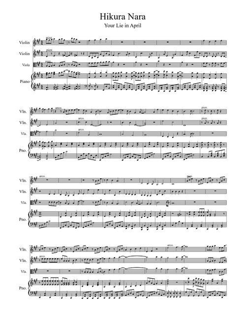 Your Lie in April - Hikura Nara (Full Arr.)