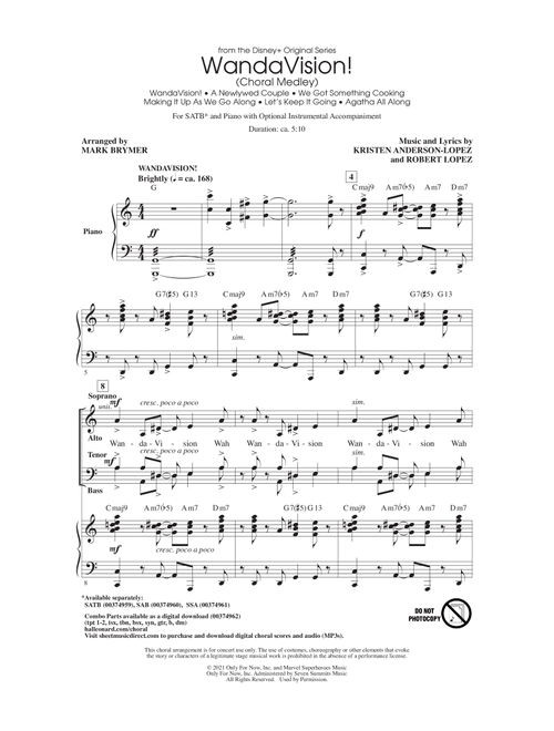 WandaVision! (Choral Medley) (arr. Mark Brymer) - Robert Lopez, Kristen Anderson-Lopez (Choral, SATB)