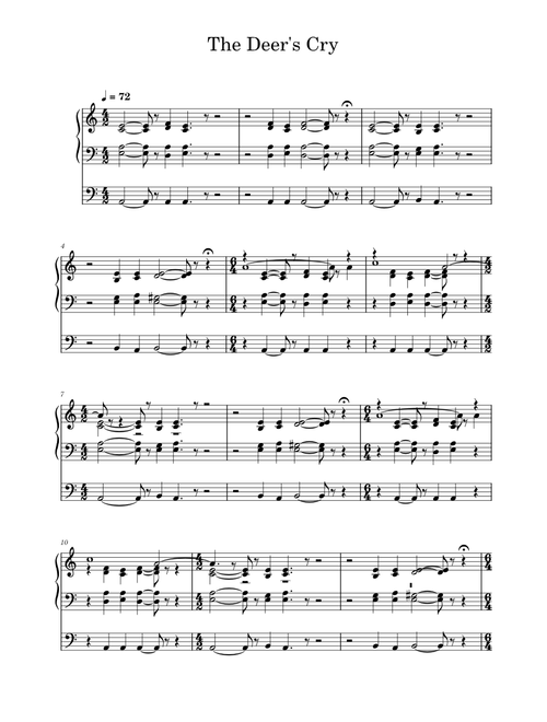 The Deer's Cry – Arvo Pärt Arr. Organ (1st Draft)