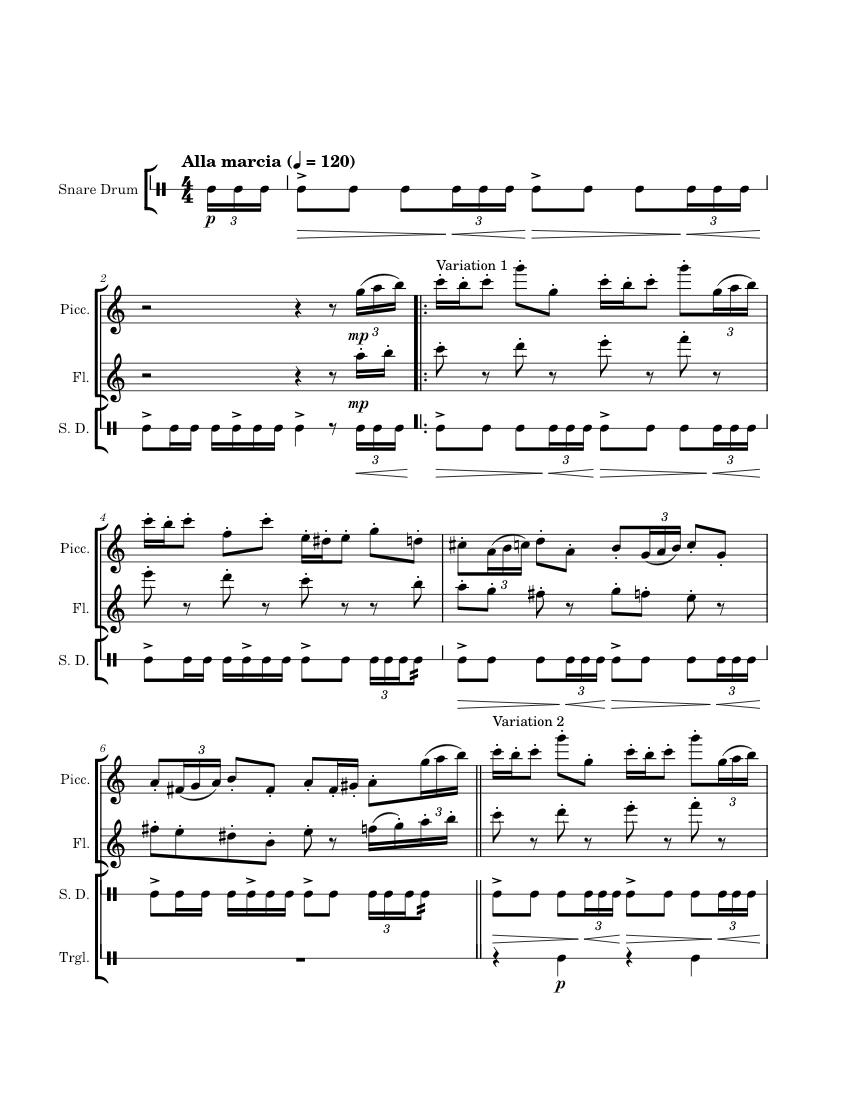Tanks! (All Variations) Wii Play Sheet music for Tuba, Flute piccolo
