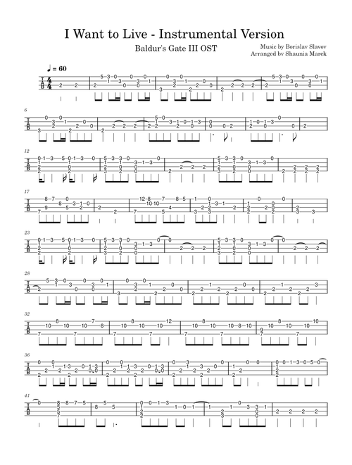 I Want to Live - Instrumental Version