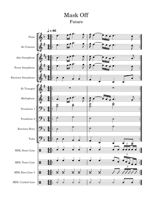 Mask Off-Marching Band