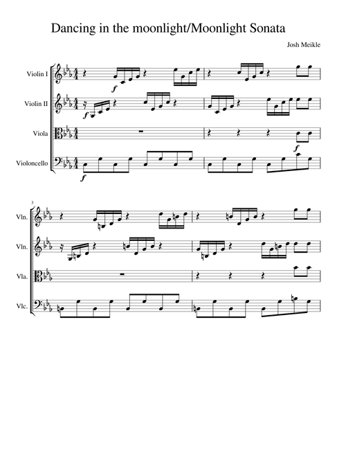 Moonlight Sonata/Dancing in the Moonlight Mashup