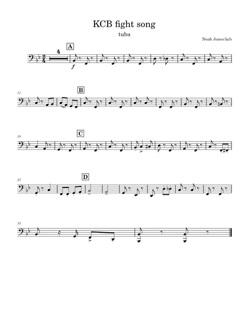 KCB tuba fight song