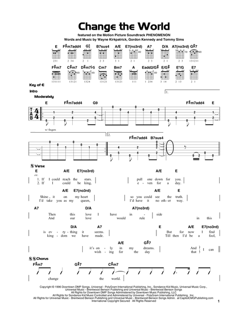 Change The World - Eric Clapton (Really Easy Guitar)