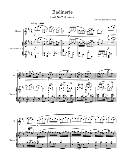 Orchestral Suite No.2 in B minor, BWV 1067, No. 7 Badinerie – Johann Sebastian Bach