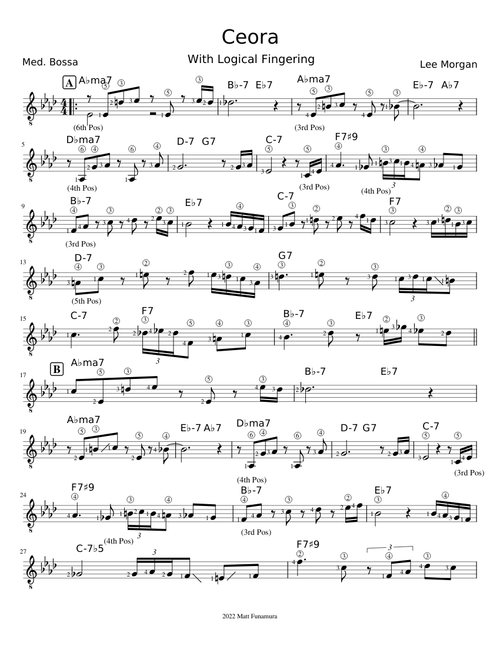 Ceora - W:Log Fingering