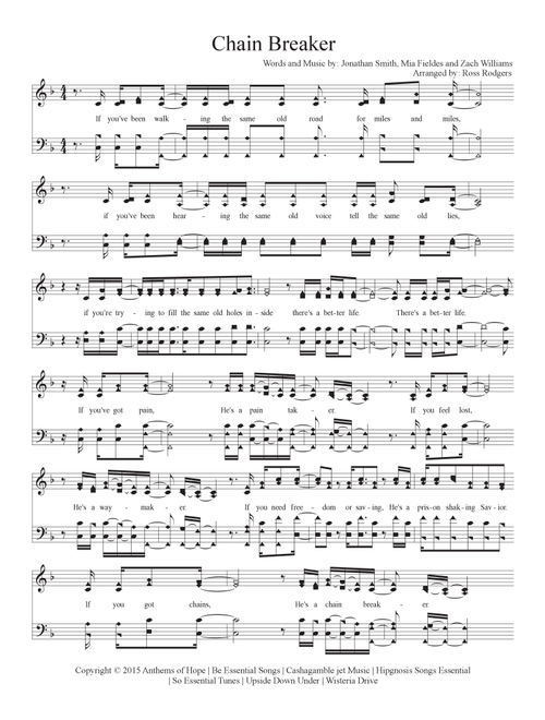 Chain Breaker (Arr. Ross Rodgers) - Jonathan Smith, Mia Fieldes, Zach Williams (Choral, SATB)