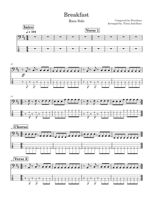 Breakfast – Newsboys Breakfast – Bass Solo